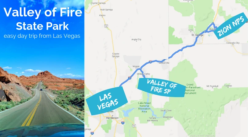 Valley of Fire State Park map