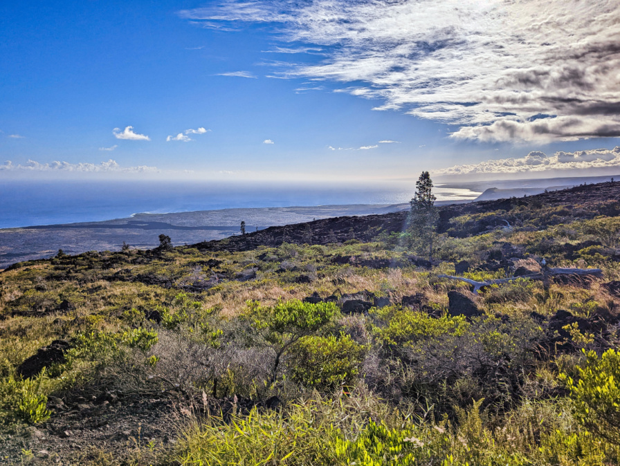View from Mauna Ula Overlook Chain of Craters Scenic Drive Hawaii Volcanoes National Park Big Island Hawaii 1