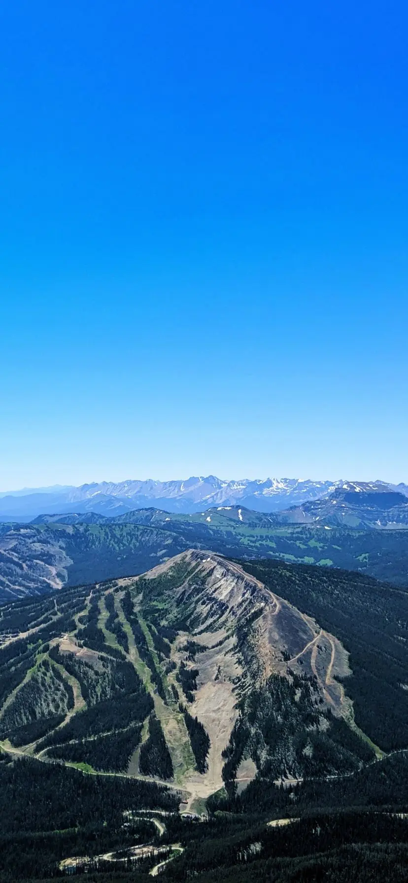 View from top of Lone Mountain Big Sky Resort Montana