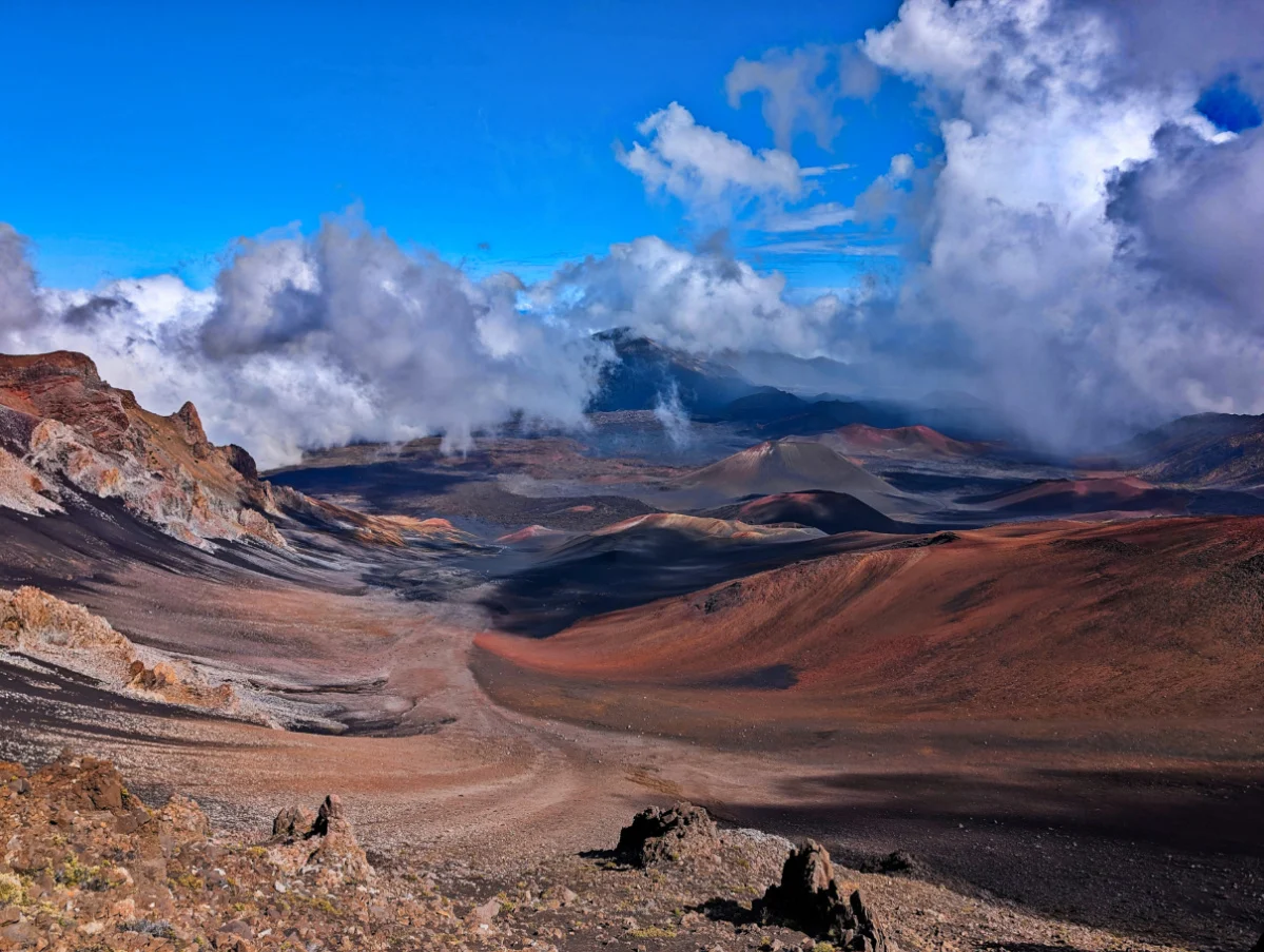 View of Crater from Summit of Haleakala National Park Maui Hawaii 1