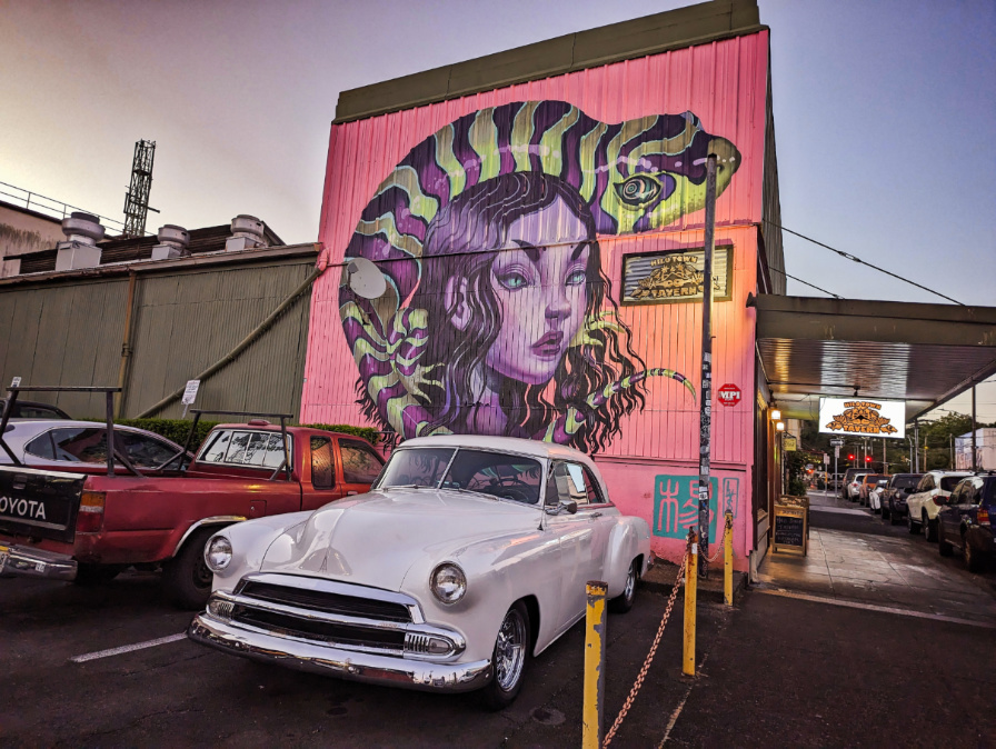 Vintage Car and Street Art in Hilo Big Island Hawaii 2