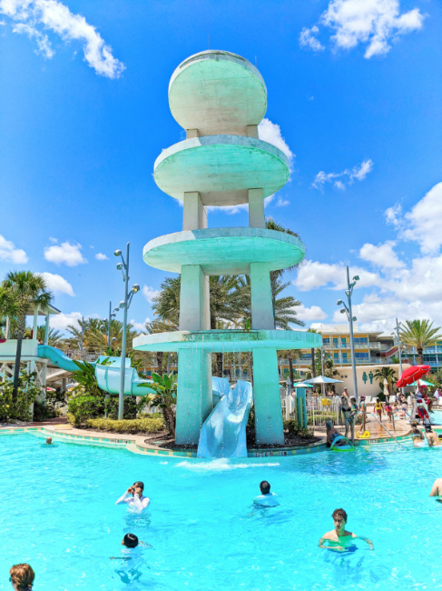 Vintage Diving Tower at Swimming Pool Cabana Bar Beach Resort Universal Orlando 1