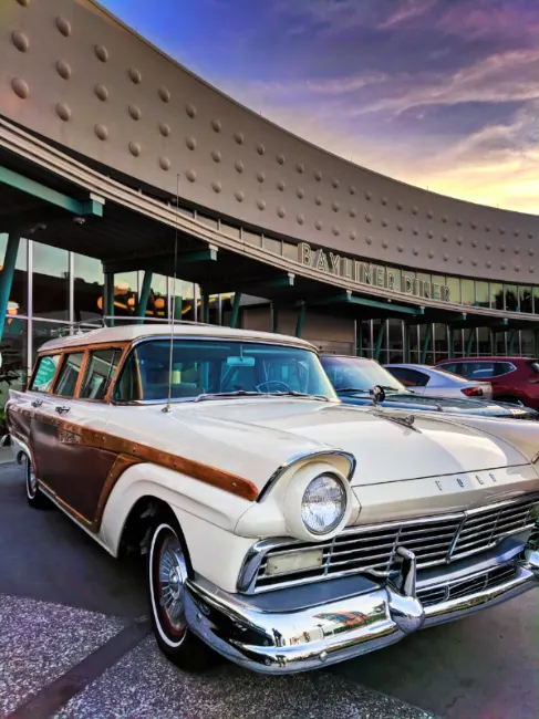Vintage cars at Universal Cabana Bay Resort Orlando 1