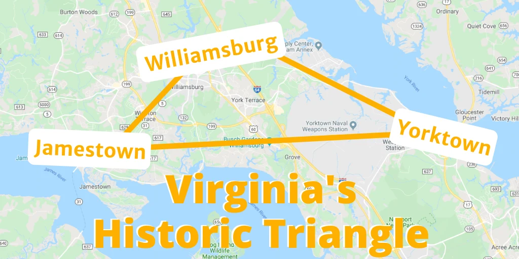 Virginia's Historic Triangle Map