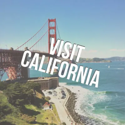 Visit California button