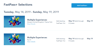 WDW FastPass scheduling 3