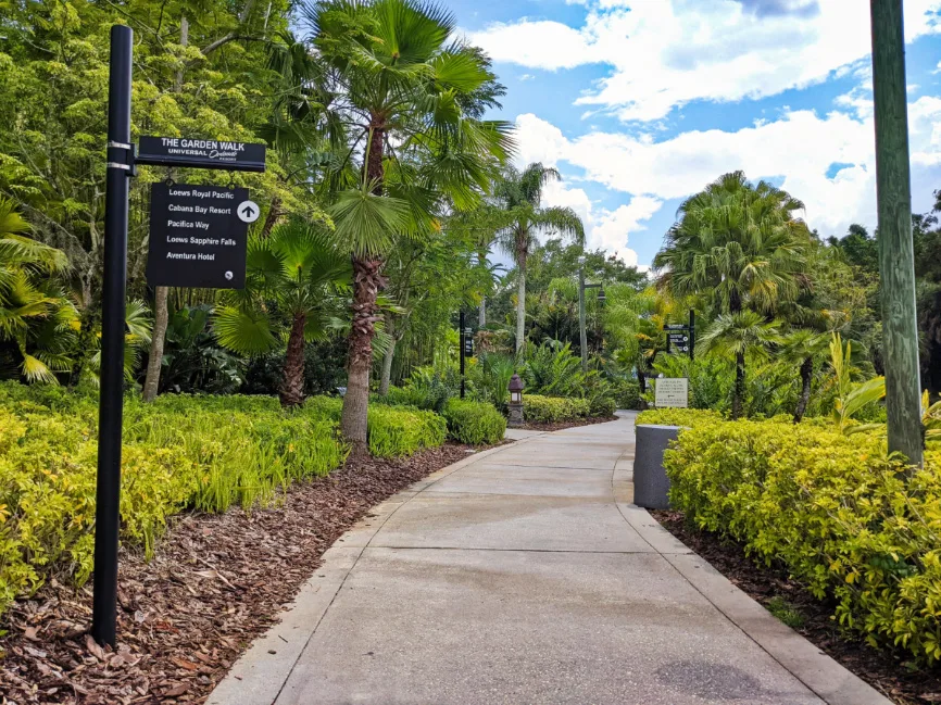 theme park bus stop walkway cabana bay universal orlando-2