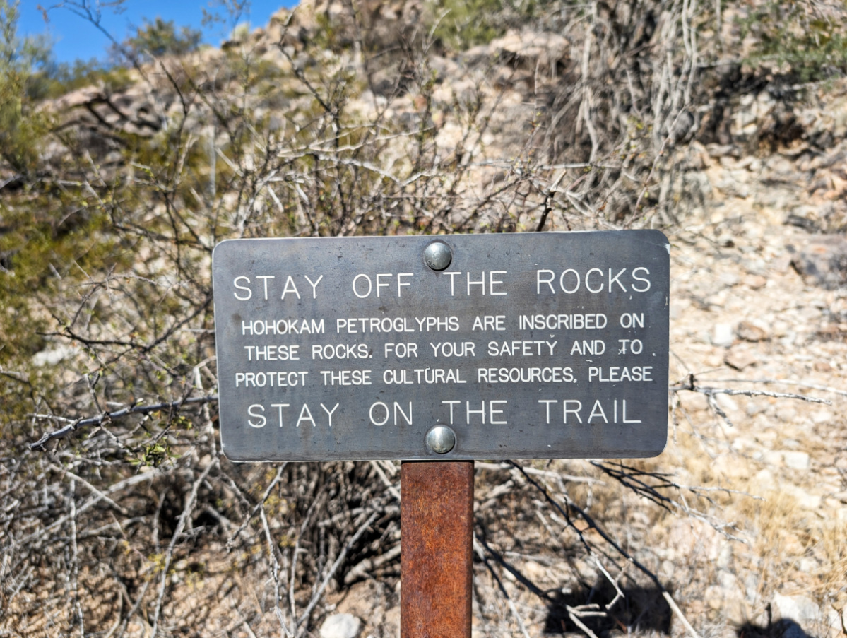 Warning sign in Saguaro National Park Tucson Arizona 1