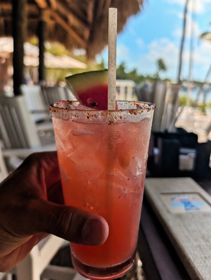 Watermelon Margarita at Marker 88 Restaurant Islamorada Florida Keys 1
