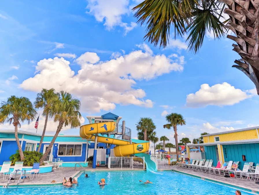 Waterslide Swimming Pool at Camp Margaritaville Auburndale Central Florida 2