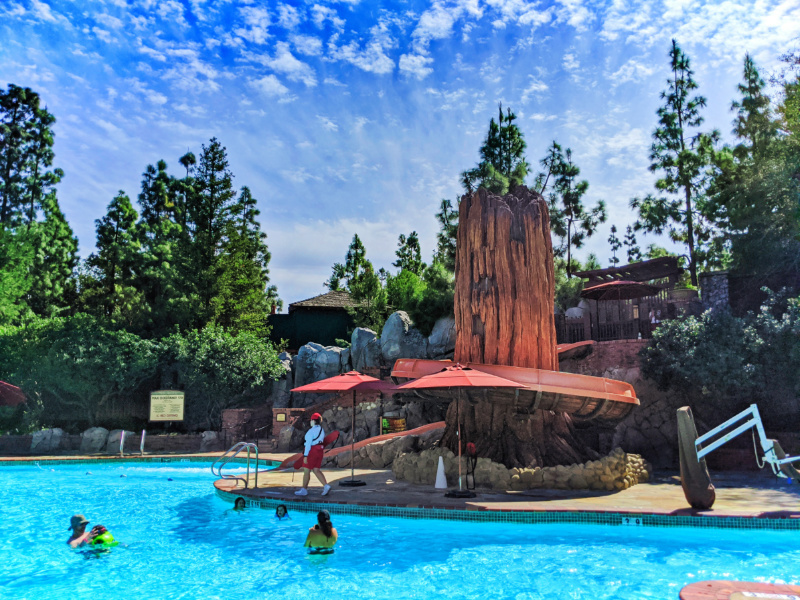 Waterslide pool at Disneys Grand Californian Hotel 2020 1