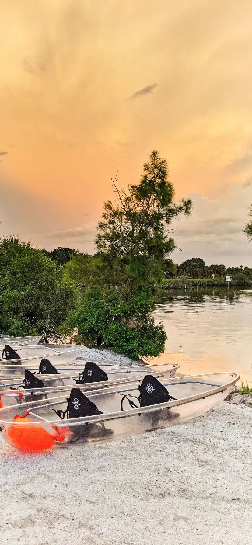 Clear kayak tour for Bioluminescence, Merritt Island near Cocoa Beach Florida