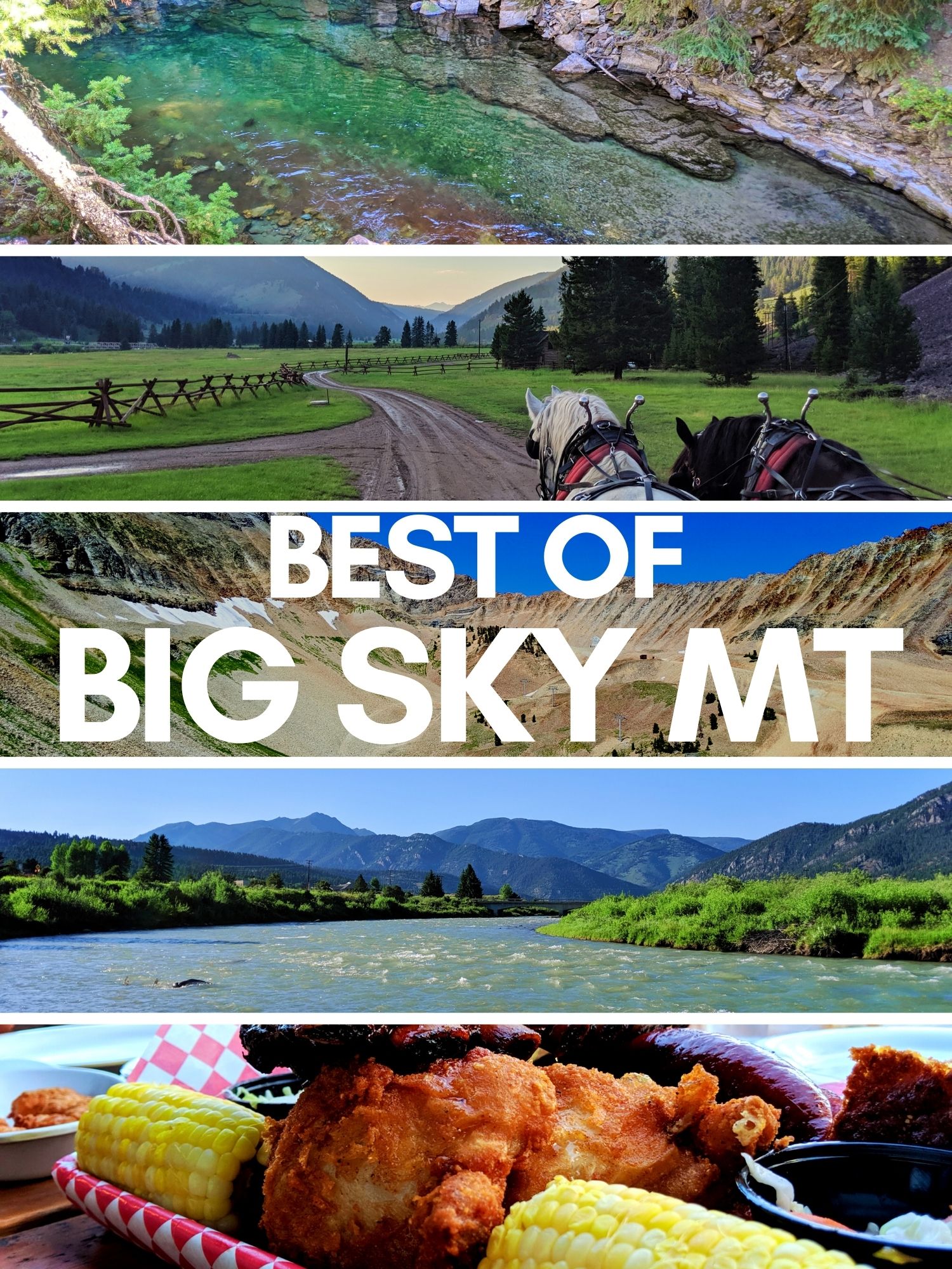 Big Sky Montana is full of things to do besides skiing. Summer weather is great for visiting Yellowstone, hiking trails to waterfalls, horseback riding, the best BBQ in Montana and more. Very nice resorts and lodging.