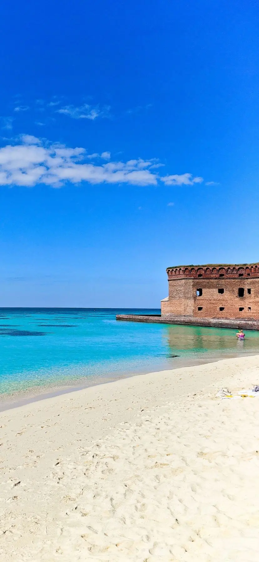 Fort Jefferson and pristine beach at Dry Tortugas National Park, Florida Keys