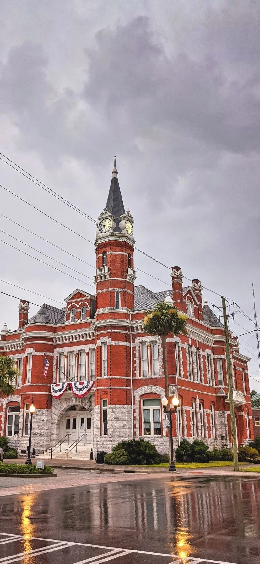 Old Victorian city hall in Brunswick, Georgia