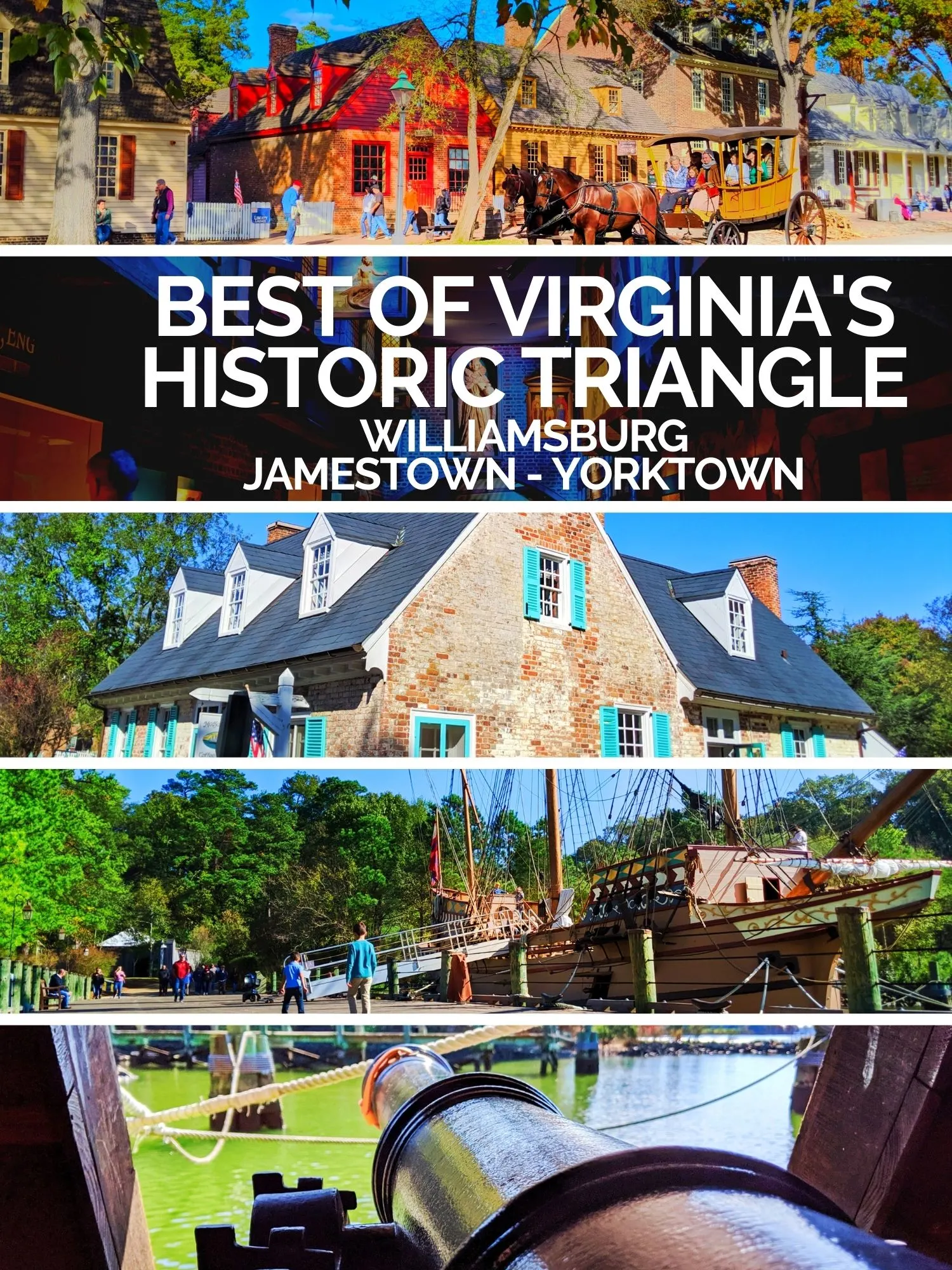 Virginia's Historic Triangle is the MUST VISIT place for history and family fun. Williamsburg for educational tours and living history, Jamestown and Yorktown for nature and more history...