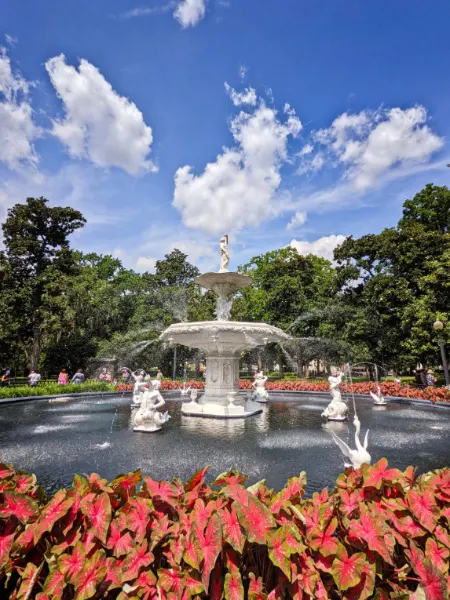 White Fountain at Forsyth Park Historic District Savannah Georgia 1