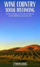 Social distancing in wine country is easy in Santa Barbara County. Wine tasting, picnicking guide, and outdoor activities in the Santa Maria Valley are perfect for a California weekend where social distancing is easy. #winecountry #california