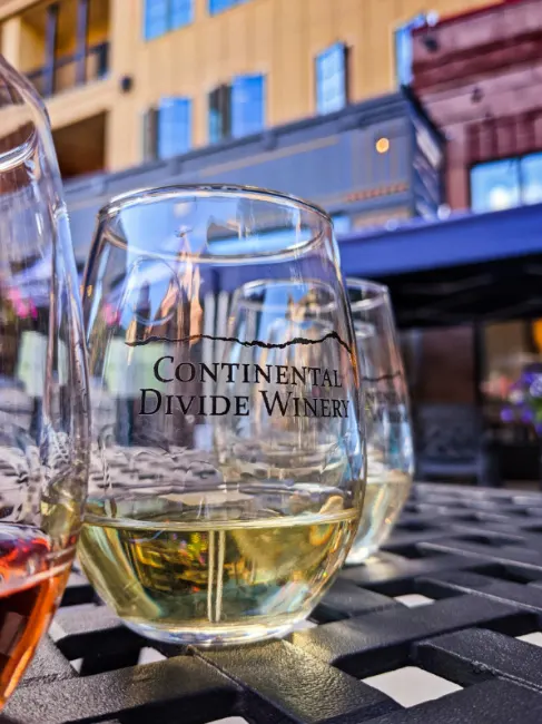 Wine Flight at Continental Divide Winery Breckenridge Colorado 1