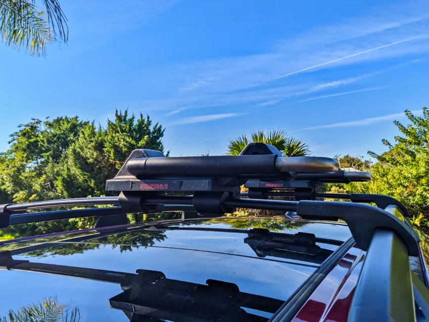Yakima JayLow Kayak Carrier Racks on Subaru 1