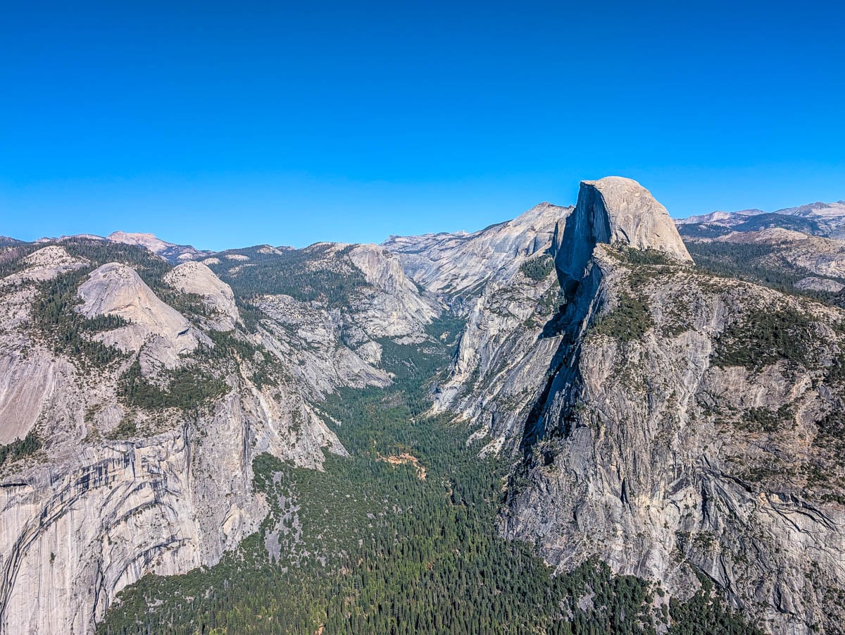 Yosemite Valley and Half Dome from Glacier Point in Yosemite National Park California 1