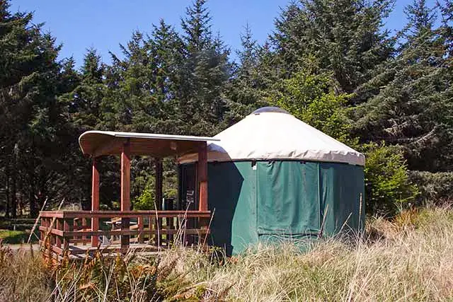 Yurt at Cape Disappointment State Park Long Beach Peninsula Washington 1