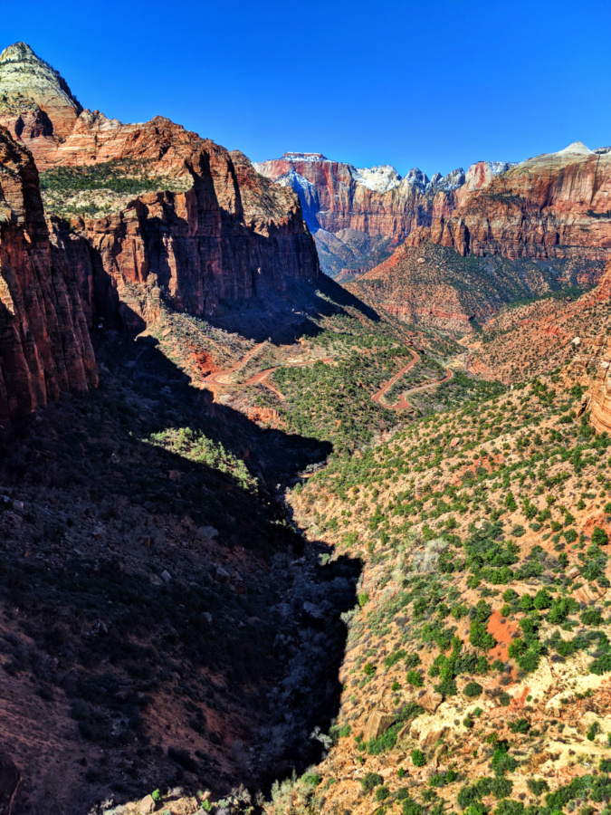 Zion Canyon from Canyon Overlook trail eastern side Zion National Park Utah 4