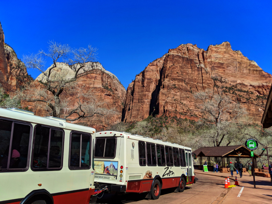 Zion Shuttle Zion National Park Utah 1