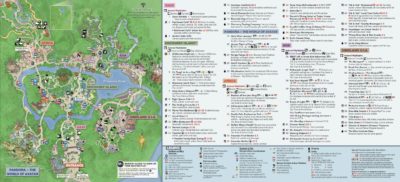 Map of Disney's Animal Kingdom, Walt Disney World, Florida