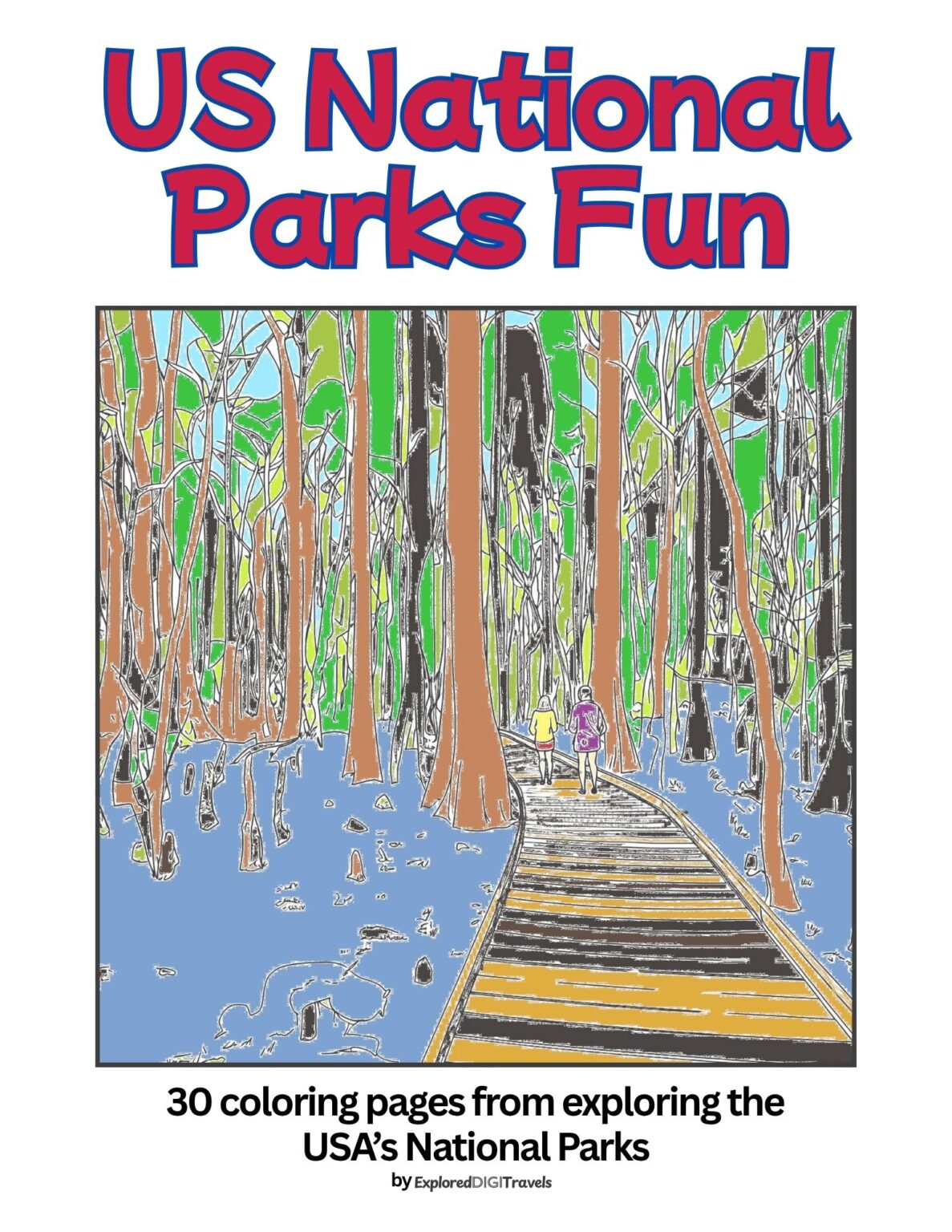 US National Parks Coloring Book - downloadable